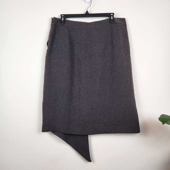 Giorgio Armani Houndstooth Print Skirt Size Italy 46 US 10 NWT Office career - Picture 2 of 8